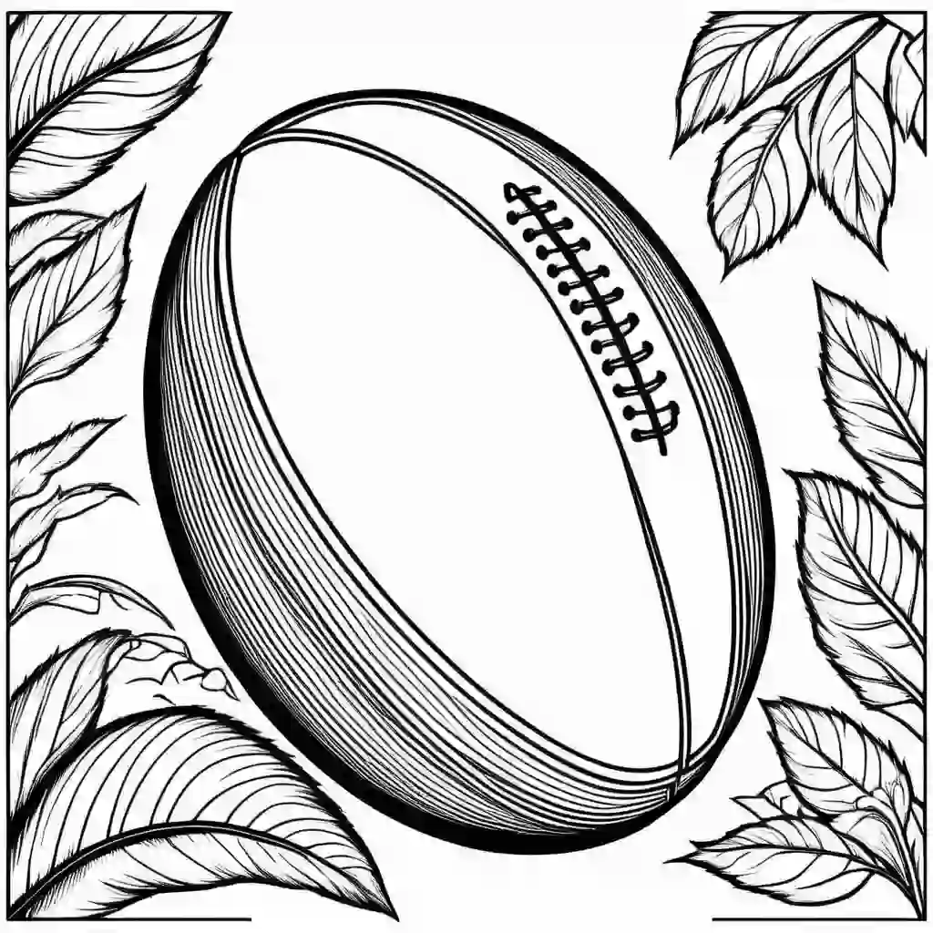 Rugby Ball coloring pages